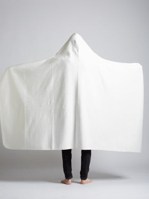 White Sherpa Hooded Blanket, Style #326